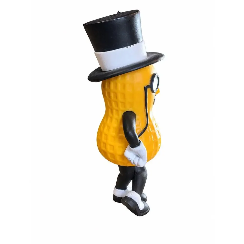 Mr. Peanut Planters Collectible Figure Top Hat Monocle Cane Yellow Black